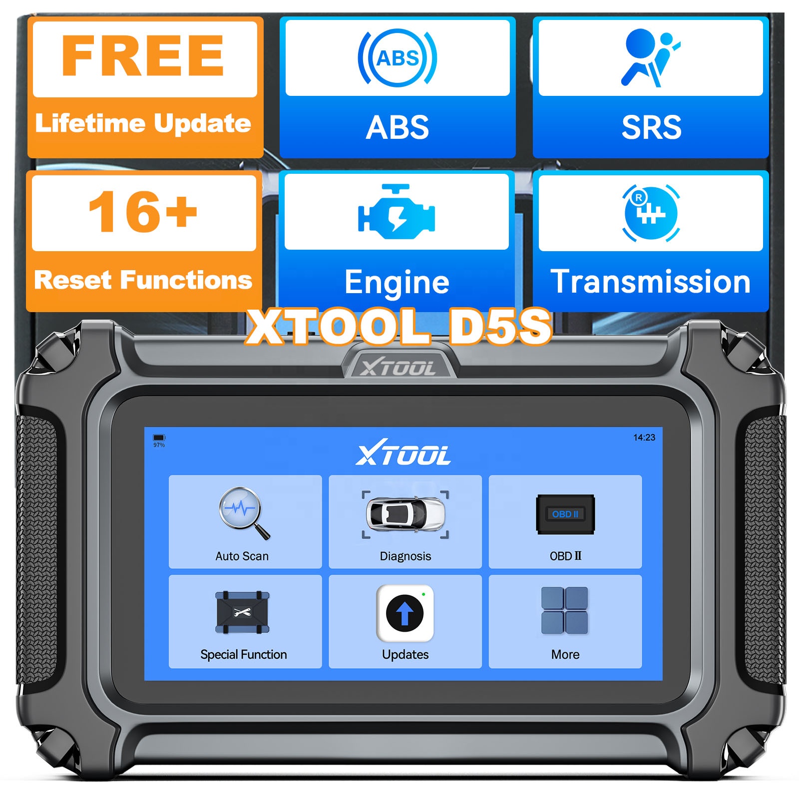 Car Diagnostic Tool - Диагностический сканер D5S OBD2 12В с