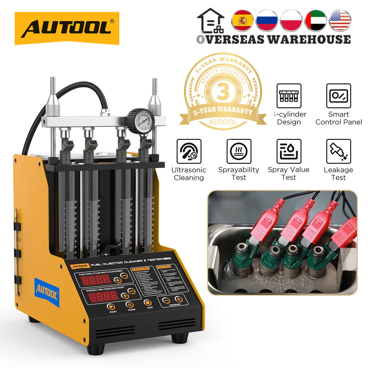 AUTOOL CT150 Ультразвуковой ап – обзор и цена Fuel Injector Tester